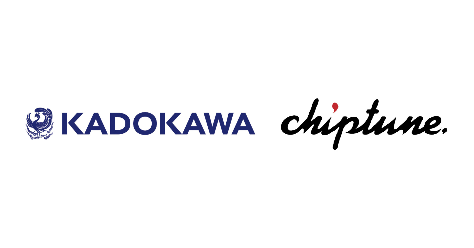 KADOKAWAとchiptune（チップチューン）のロゴ。両社は17日、KADOKAWAがchiptuneを完全子会社化すると発表した。